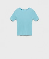Mango Women's Ribbed Short-Sleeved Sweater