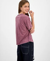 Rebellious One Juniors' Tokyo Mineral Wash Graphic T-Shirt