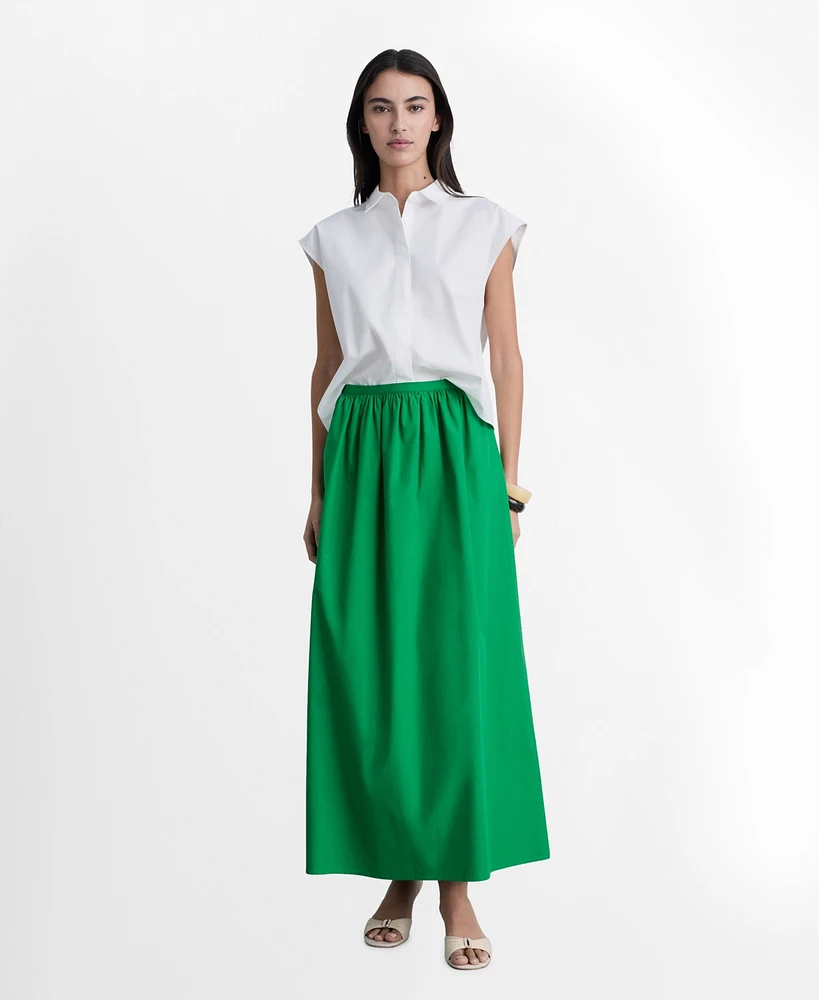 Mango Women's Flared Cotton Skirt