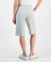 Style & Co Petite Mid Rise Drawstring-Waist Knit Shorts, Exclusively at Macy's