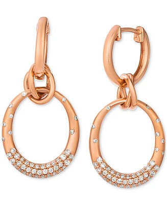 Le Vian Nude Diamond Doorknocker Drop Earrings (3/8 ct. t.w.) in 14k Rose Gold
