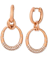 Le Vian Nude Diamond Doorknocker Drop Earrings (3/8 ct. t.w.) in 14k Rose Gold