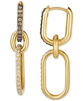 Le Vian Chocolate Diamond (1/6 ct. t.w.) & Nude Diamond (1/5 ct. t.w.) Link Earrings in 14k Yellow Gold