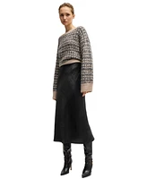 Boss by Hugo Boss Women's Crinkled Midi-Length Skirt
