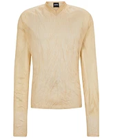Boss by Hugo Men's Crinkled Knit V-Neck Sweater