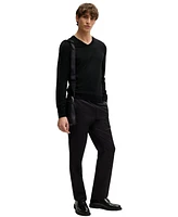 Boss by Hugo Men's Slim-Fit Merino Wool V-Neck Sweater