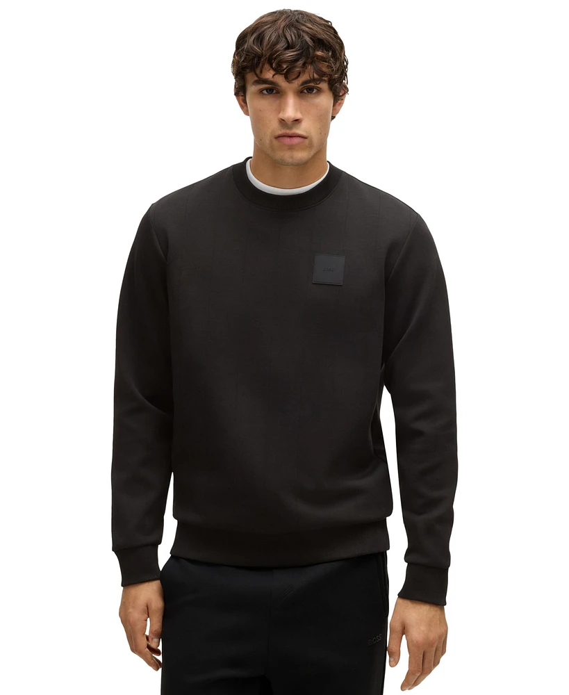 Boss by Hugo Men's Drop Needle Stitching Regular-Fit Sweatshirt