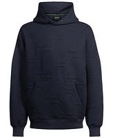 Boss by Hugo Men's Hexagonal Quilting Relaxed-Fit Hoodie