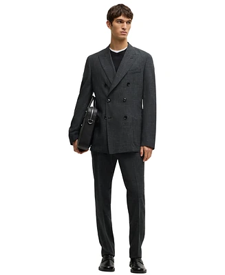 Boss by Hugo Men's Patterned Slim-Fit Suit