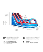 JumpOrange Flash Dual Lane Slide (5 in 1) with Pop Out Fun Slip N Slide