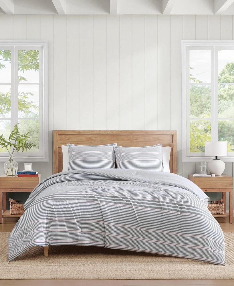 Tommy Hilfiger Danbury Stripe Cotton 2-Pc. Comforter Set, Twin/Twin Xl