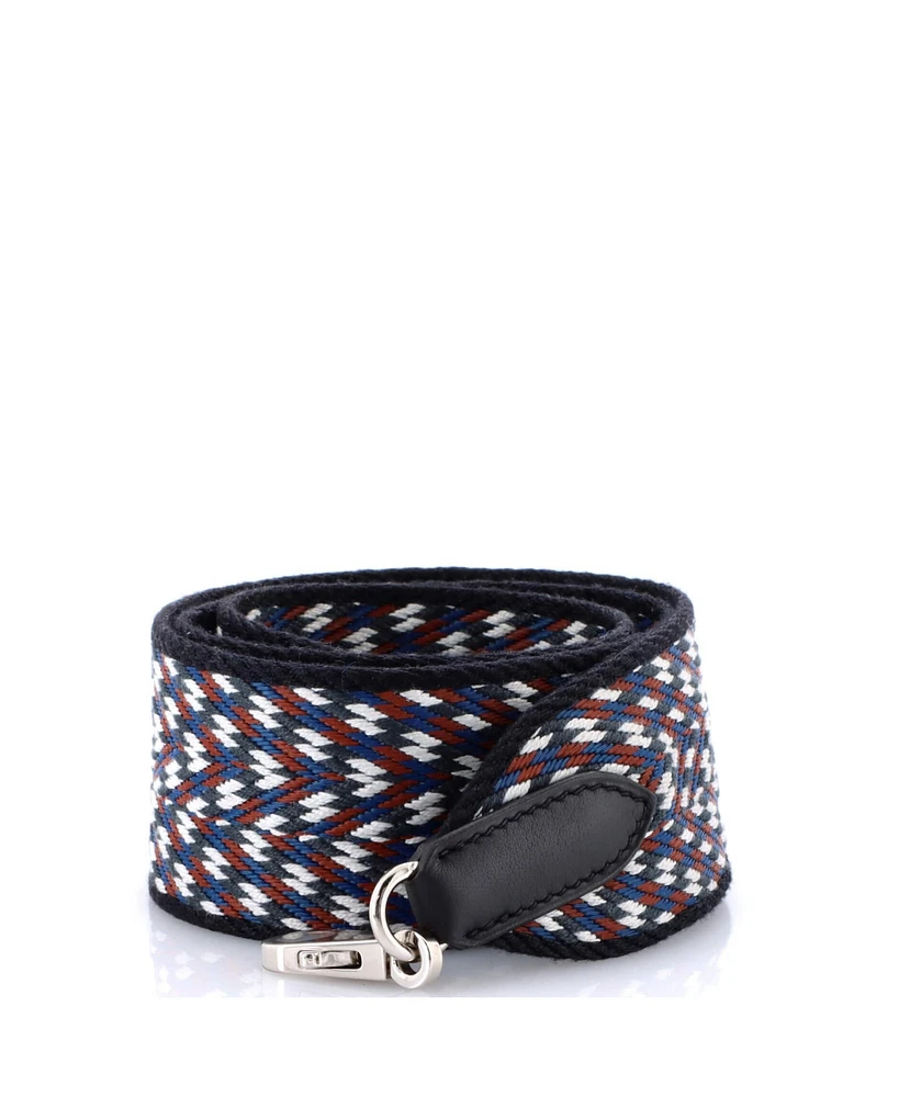 Pre-Owned Hermes 50 Sangle Zigzag Shoulder Strap Cavale Canvas