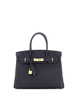 Pre-Owned HERMES Birkin Handbag Togo with Gold Hardware
