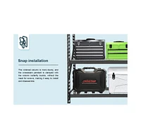 Garage Shelving Heavy Duty 72"H77"W Garage Storage Shelves 6000LBS Heavy Duty Shelving Adjustable 3 Tier Metal Shelving