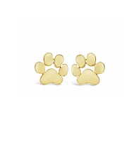 GoldenPaw Paw Print Stud Earrings for Pet Lovers