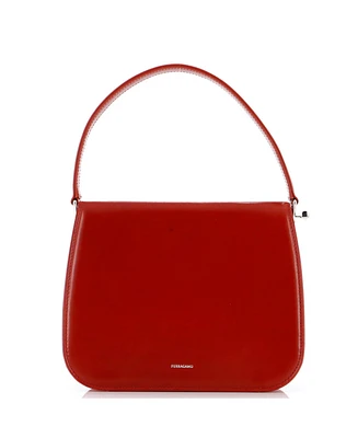 Pre-Owned Salvatore Ferragamo New Frame Top Handle Bag Leather