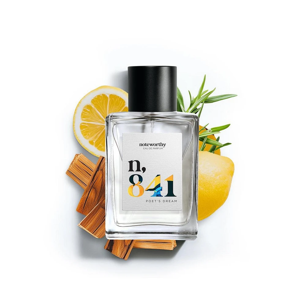Noteworthy n,841 Eau De Parfum | Poet's Dream | Lemon Bergamot Cardamom Fragrance