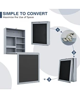 Convertible Wall Mounted Table with A Chalkboard