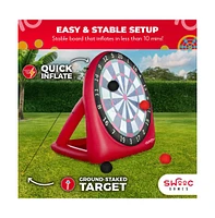 Swooc Xl Giant Kick Darts (Over 8ft Tall) with 15+ Games Included - Jumbo Soccer Darts w/ Air Pump
