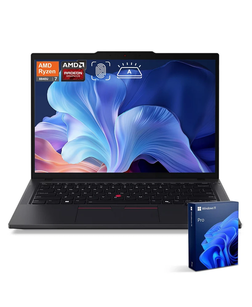 Lenovo ThinkPad T14 14" Business Traditional Laptop Amd Ryzen 7 8840U 16GB Ram Amd Radeon 780M 512GB Ssd Storage Windows 11 Pro Fhd+ 60Hz - Black