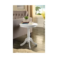 Wood Pedestal End Table – Classic Design for Side Use Home Decor