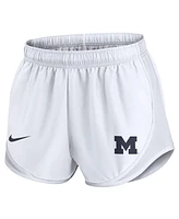 Nike Women's White Michigan Wolverines Performance Tempo Shorts
