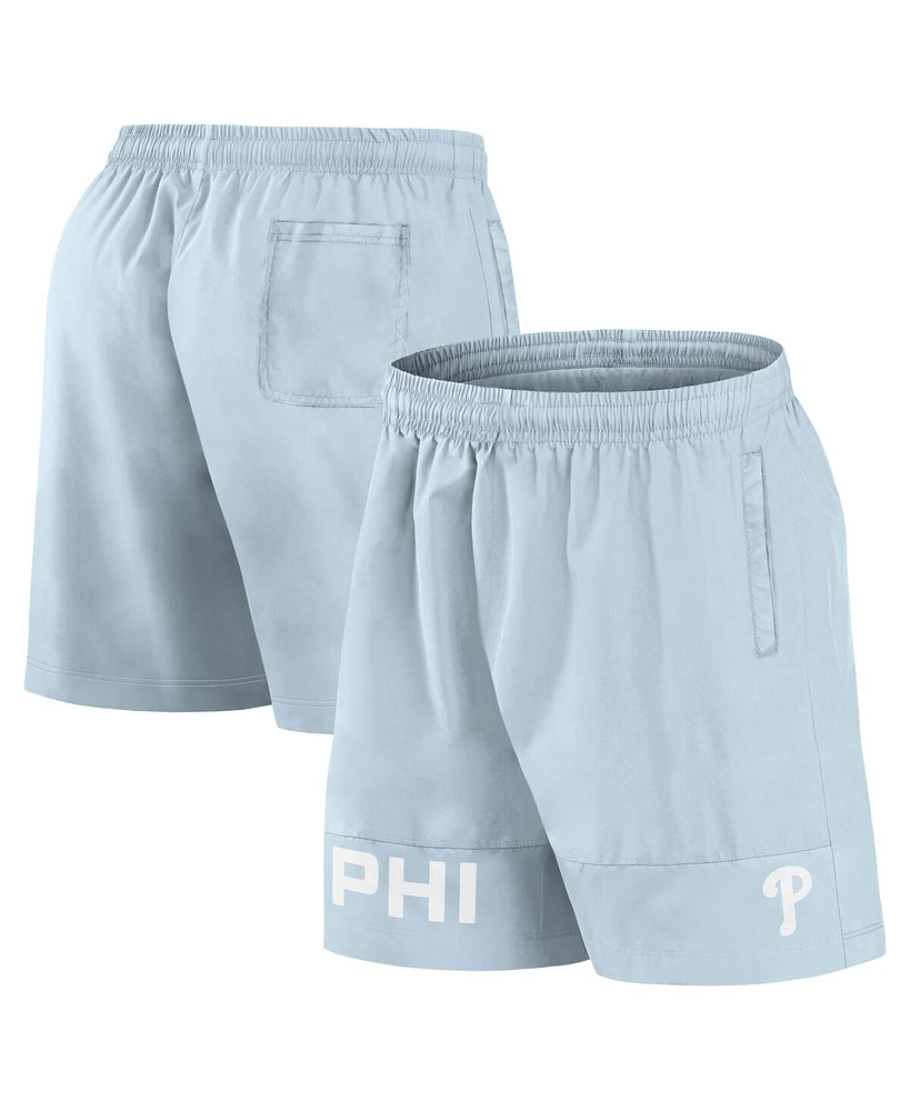 Fanatics Men's Light Blue Philadelphia Phillies Elements Swim Shorts