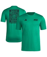 Adidas Men's Green Austin Fc Local Wrap T-Shirt