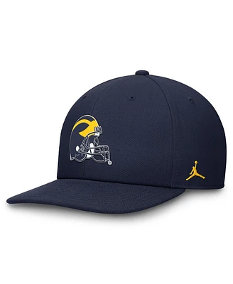 Jordan Men's Navy Michigan Wolverines Dry-fit Pro Adjustable Hat