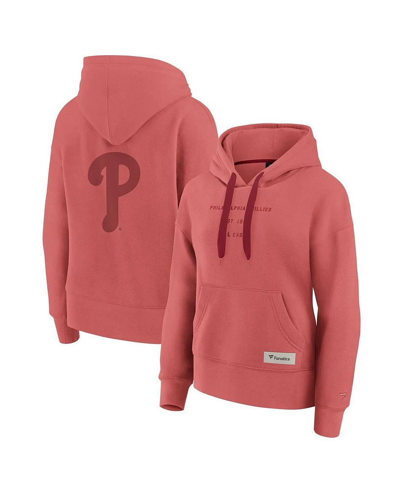 Fanatics Women's Red Philadelphia Phillies Elements Future Ground Subtle Tonal Pullover Hoodie