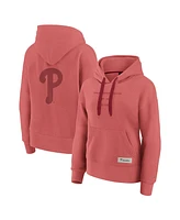 Fanatics Women's Red Philadelphia Phillies Elements Future Ground Subtle Tonal Pullover Hoodie