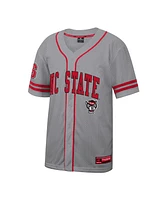 Colosseum Men's Gray Nc State Wolfpack Free Spirited Baseball Jersey
