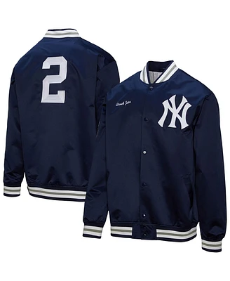 Mitchell & Ness Men's Derek Jeter Navy New York Yankees Legends Collection Vintage Satin Full-Snap Jacket
