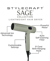 Stylecraft Professional Sage Lightweight Hair Dryer