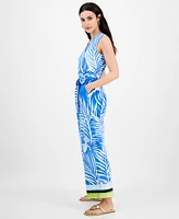 I.n.c. International Concepts Petite Printed Tie-Waist Jumpsuit, Exclusively at Macy's