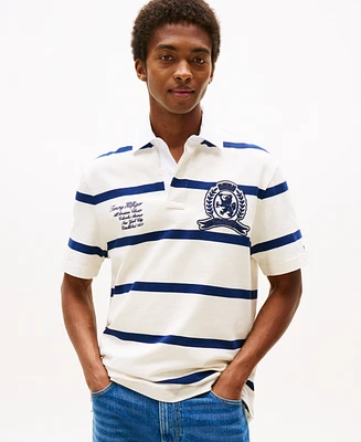 Tommy Hilfiger Men's Classic-Fit Rugby Stripe Logo Polo Shirt