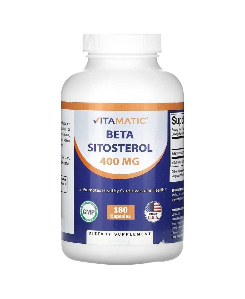 Vitamatic Beta SItosterol 400 mg 180 Capsules