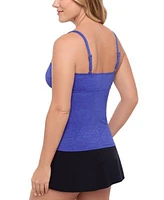 Swim Solutions Womens Shirred Tankini Swim Skirt Exclusively At Macys