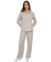 Dkny Jeans Petite Cotton Roll-Tab Shirt