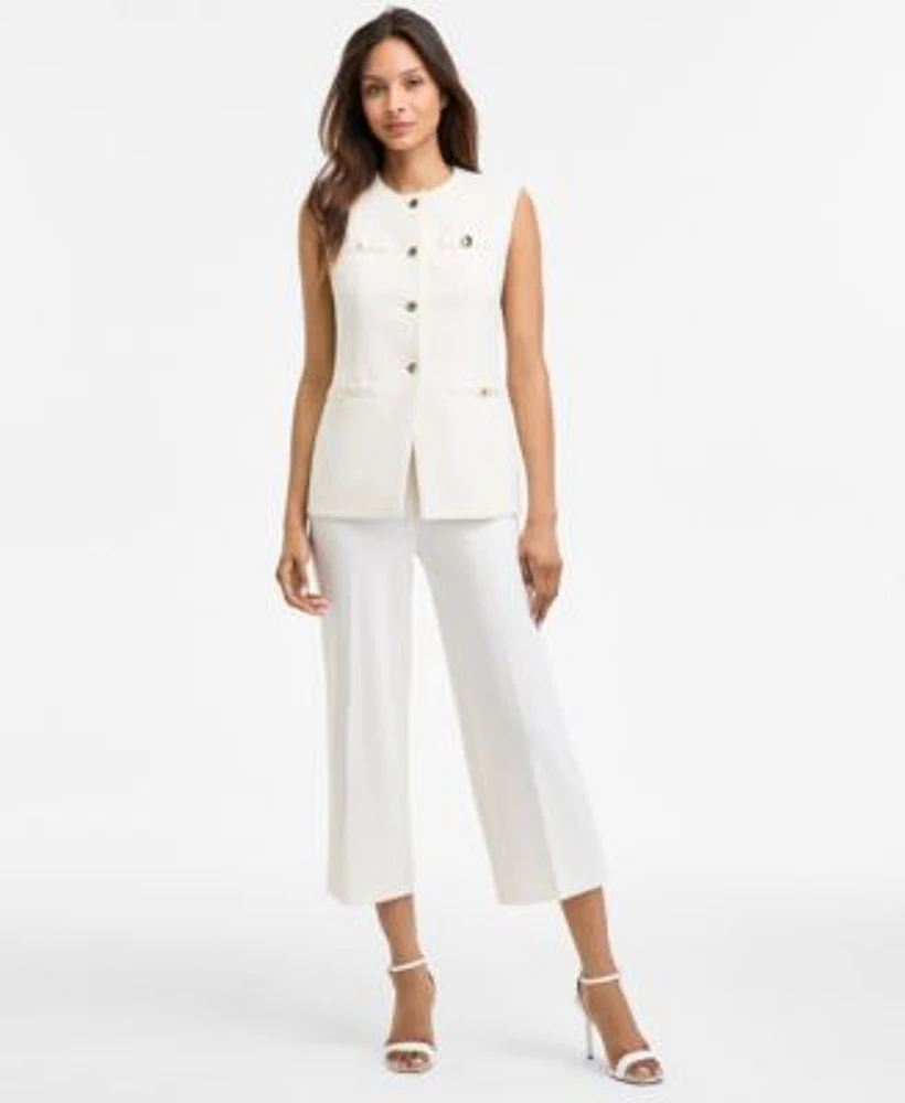 Anne Klein Womens Vest Pull On Pants