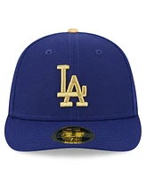 New Era Men's Royal Los Angeles Dodgers 2025 Gold Collection Low Profile 59FIFTY Fitted Hat