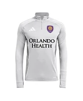 Adidas Men's Silver Orlando City Sc 2025 Quarter-Zip Long Sleeve Training Top