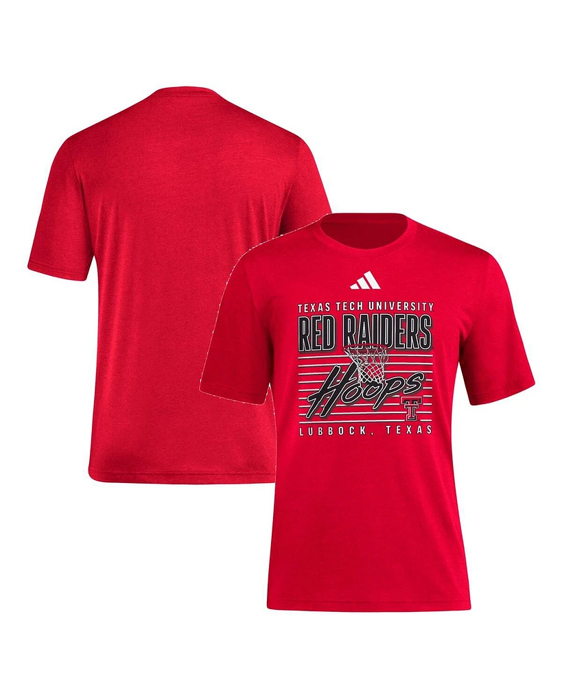 Adidas Men's Red Texas Tech Raiders Locker Swish Tri-Blend T-Shirt