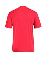 Adidas Men's Red Kansas Jayhawks Basketball State Outline Tri-Blend T-Shirt