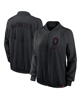 Nike Women's Black Ohio State Buckeyes Raglan Full-Zip Bomber Jacket
