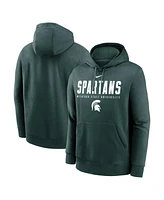 Nike Men's Green Michigan State Spartans Primetime Dynamic Mascot Club Fleece Pullover Hoodie