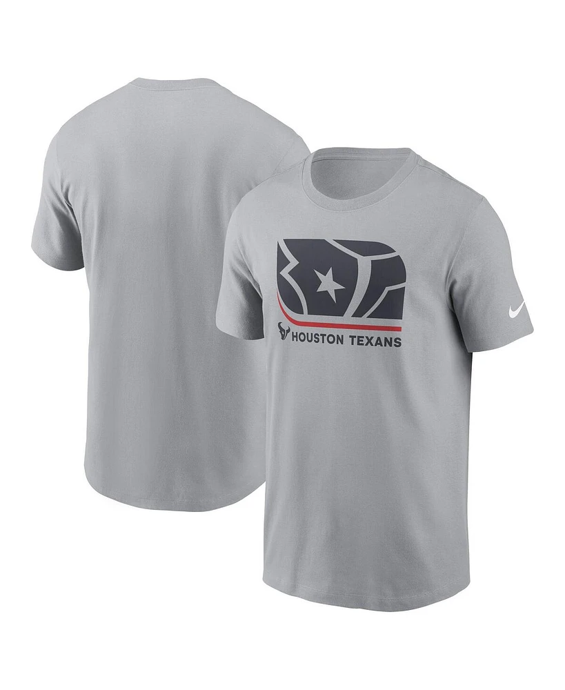 Nike Men's Gray Houston Texans Lockup Essential T-Shirt