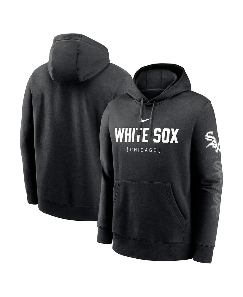 Nike Men's Black Chicago White Sox Fashion Club Pullover Hoodie