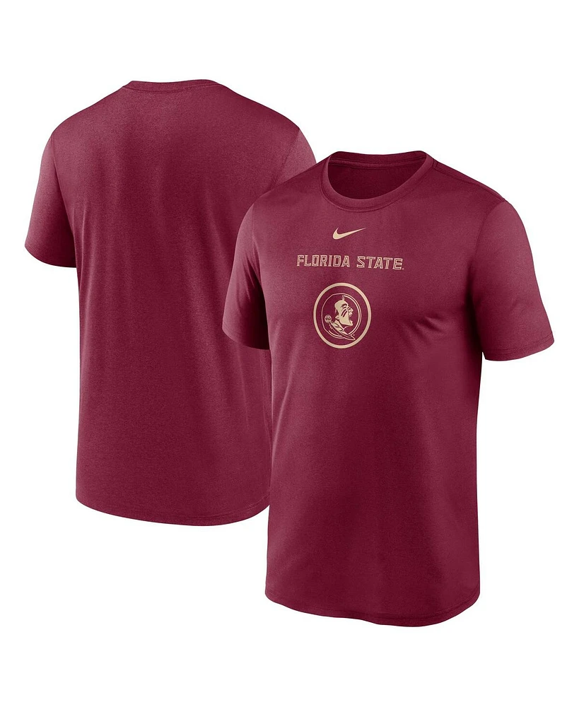 Nike Men's Garnet Florida State Seminoles On-Court Basketball Legend Practice Performance T-Shirt