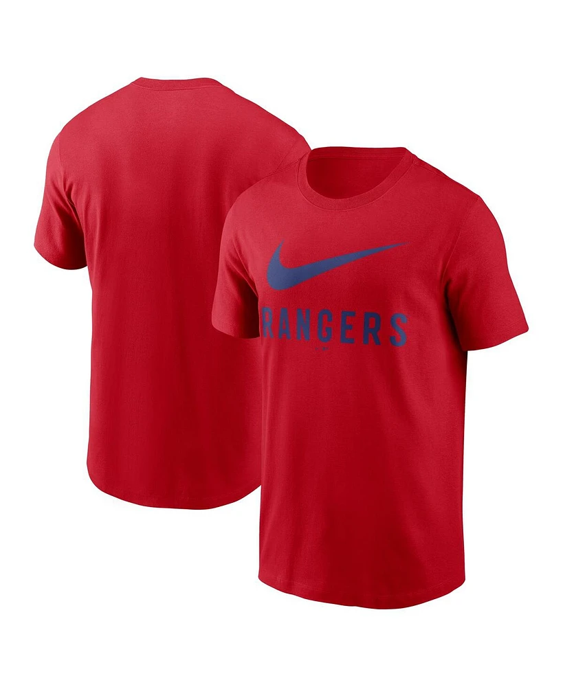 Nike Men's Red Texas Rangers Swoosh T-Shirt